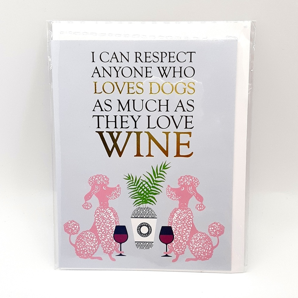 Ann Page Dogs and Wine Stationery Card